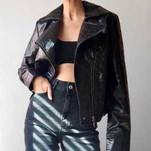 BOGOFREE Patent Leather Biker Jacket